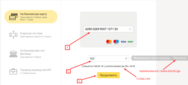 Как перевести деньги с Яндекс Денег на карту