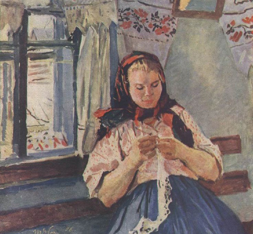 Яблонская - За вязанием 1954