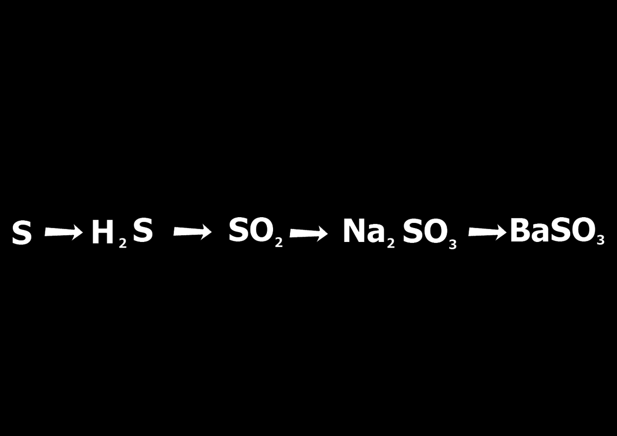 Дана схема превращений h2s x na2so3 baso3