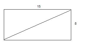 Диагональ треугольника 3 на 3. Стороны прямоугольника 8 и 15 см найти диагональ. Прямоугольник 5х8. Форма основание треугольник стороны прямоугольника. 16х8 прямоугольник.