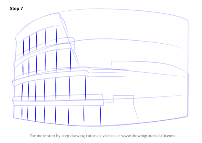 как нарисовать Рим поэтапно, как нарисовать Колизей