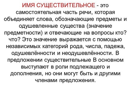 Доклад об имени существительном