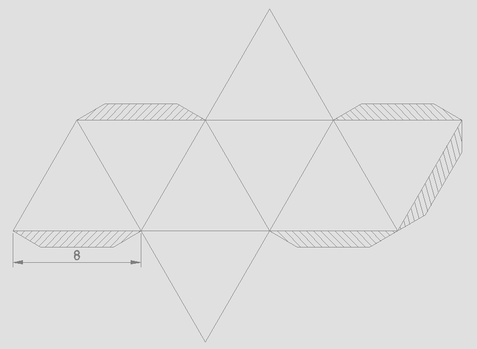 Чертеж треугольника. Развертка правильного октаэдра. Октаэдр схема а4. Октаэдр развертка для склеивания. Октаэдр развертка а4.