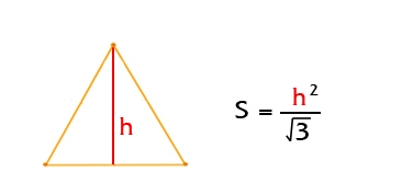 Как найти высоту в равностороннем треугольнике зная. Площадь равностороннего треугольника формула. Формула высоты и площади равностороннего треугольника. Площадь равностороннего треугольника через высоту. Площадь равностороннего треугольника треугольника.