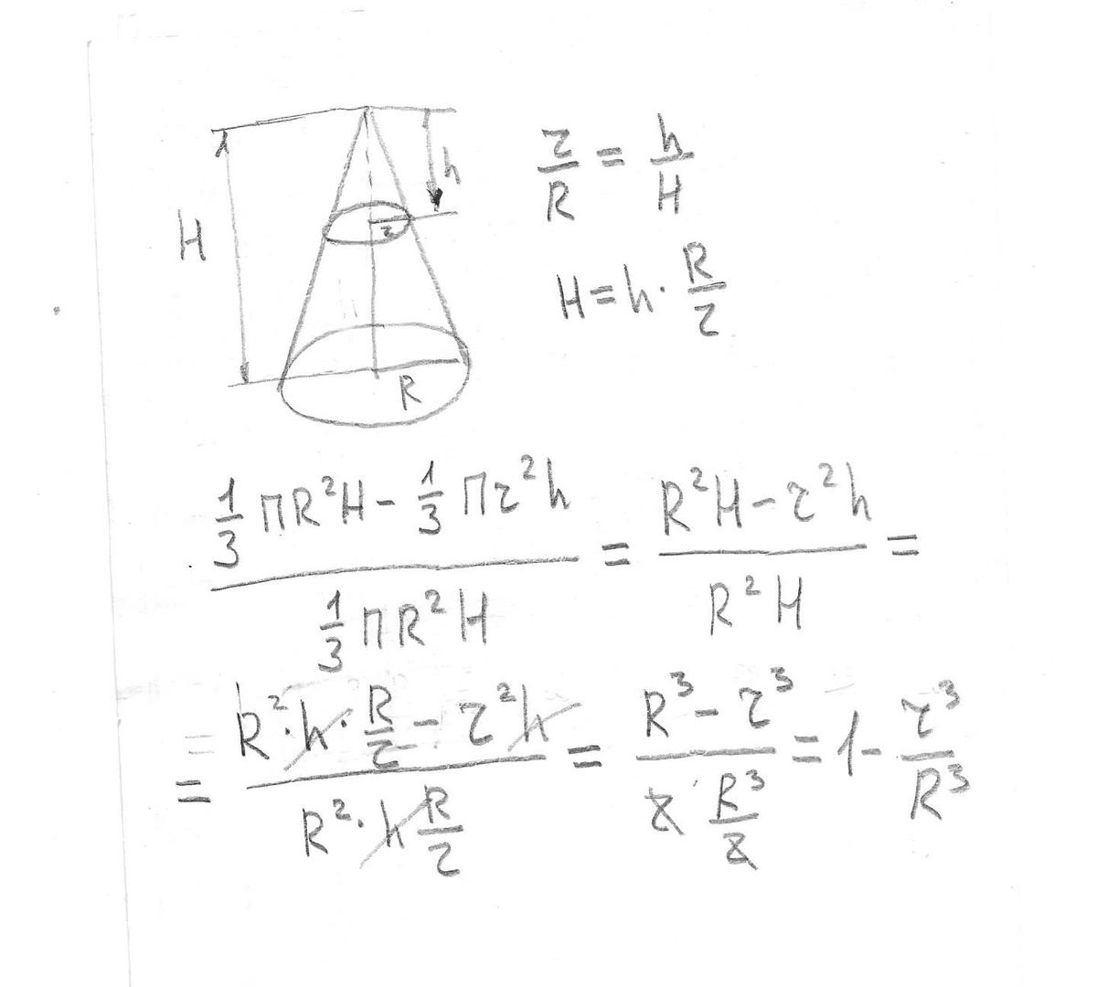 Объем конуса радиус. Соотношение объема конуса и усеченного конуса. Отношение конуса и усеченного конуса. Соотношение радиусов в конусе. Отношение объёмов конуса и усеченного конуса.