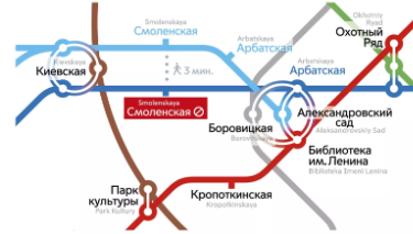 Комсомольская арбатская схема метро