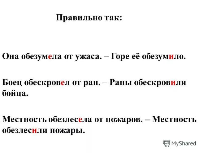 Обезумевший от горя как пишется и почему