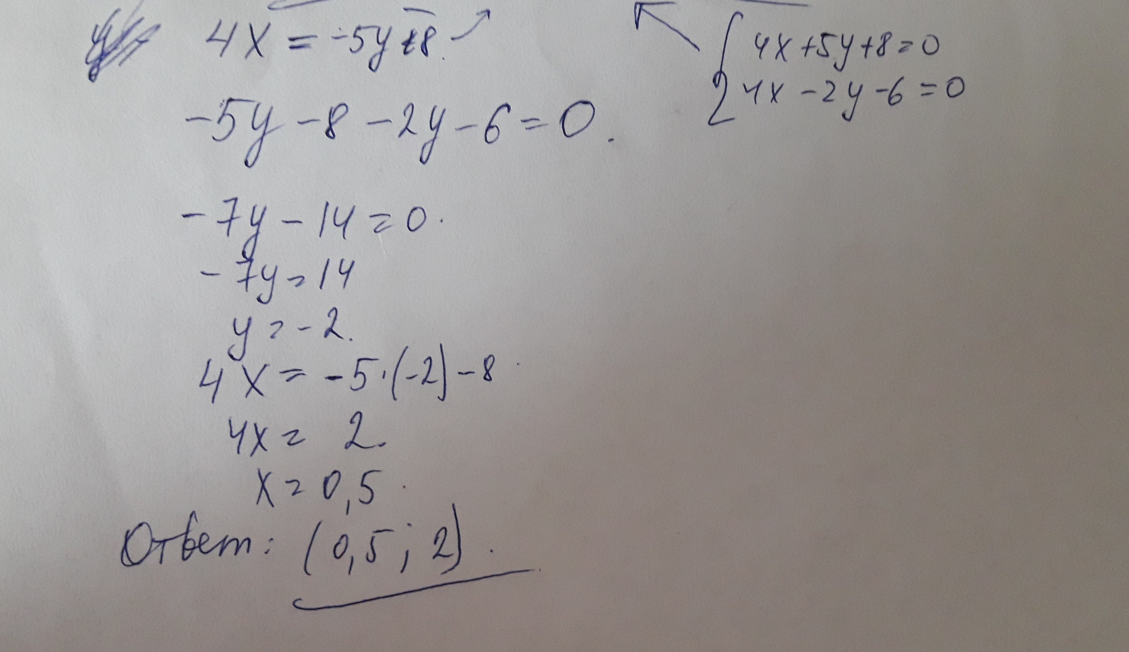 2х 5у 5 3. А4х5. 6х2.4. Найдите точку пересечения прямых 3) 4х+5у + 8 =0, 4х-2у-6 0. Прямая задана уравнением 5х-4у-2=0.