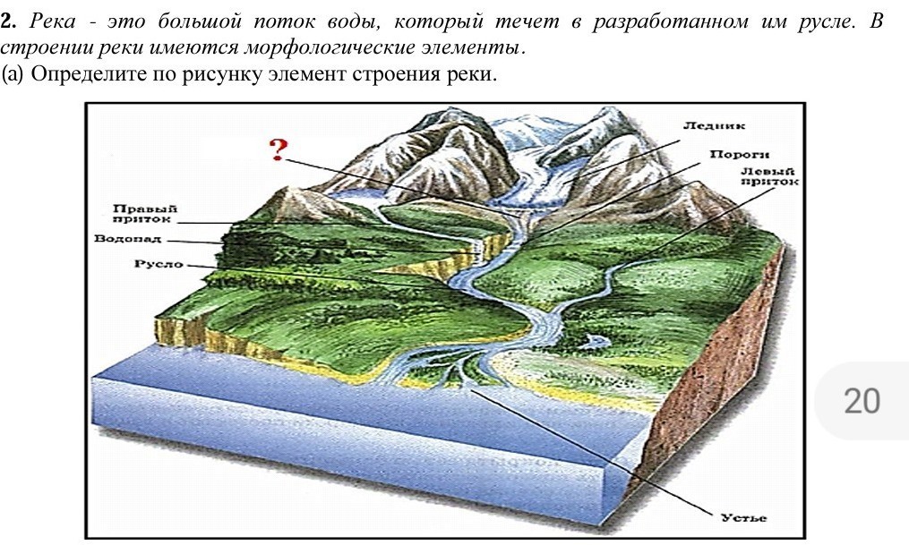 Схема строения речной системы