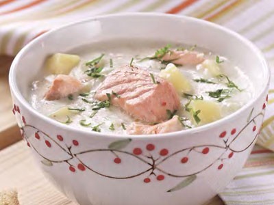 финский сливочный суп с лососем