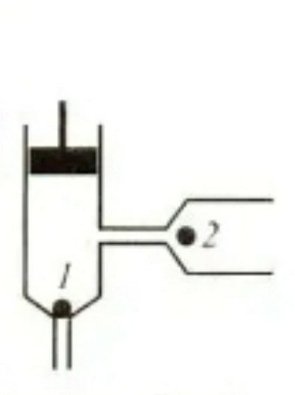 На рисунке схематически изображен поршневой насос куда движется поршень насоса