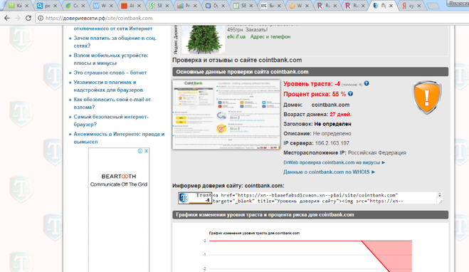 Какие отзывы о сайте cointbank.com ?