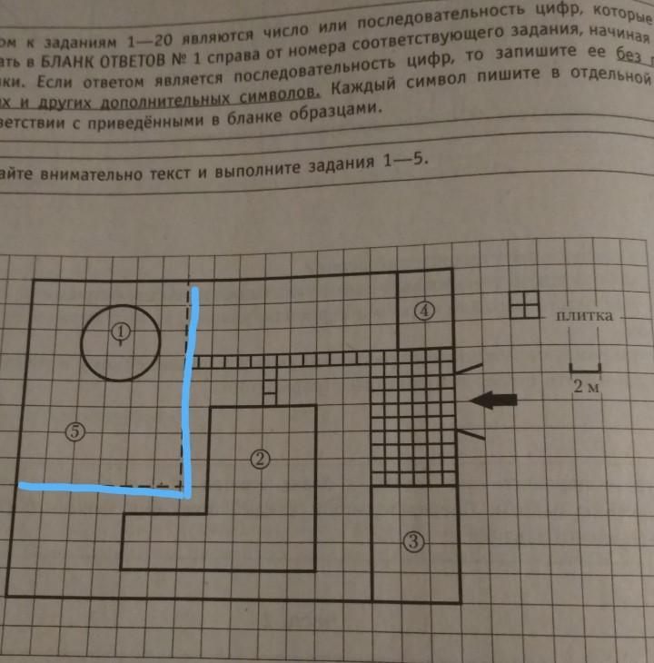 Расстояние между противоположными углами участка