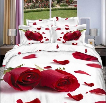 одеяло с волокнами лепестков роз