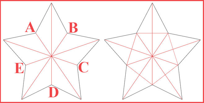 Звезда состоит из 20-ти треугольников