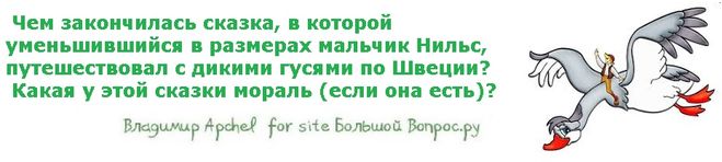 Чем закончилась сказка, в которой уменьшившийся в размерах мальчик Нильс, путешествовал с дикими гусями по Швеции?  Какая у этой сказки мораль (если она есть)?