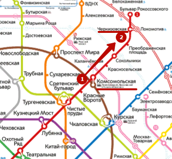 Как доехать от Казанского вокзала до Восточного вокзала?