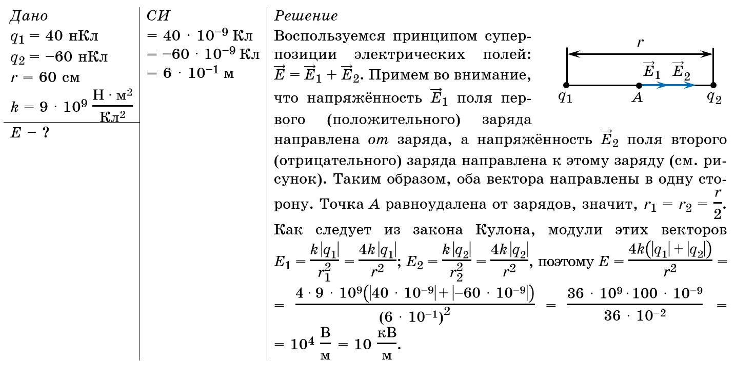 На рисунке указаны два разноименно заряженных шарика модуль заряда которых 120 нкл масса шарика