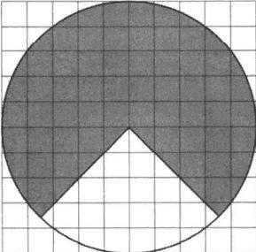 Какую часть круга изображенного на рисунке составляет заштрихованная фигура