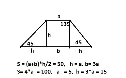 Равна 135. 1 Из углов трапеции равен 135. По данным рисунка площадь трапеции равна 1 225 2 90.