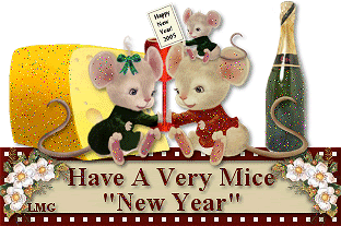 анимированные мыши на картинках и открытках для поздравления на Новый год 2020