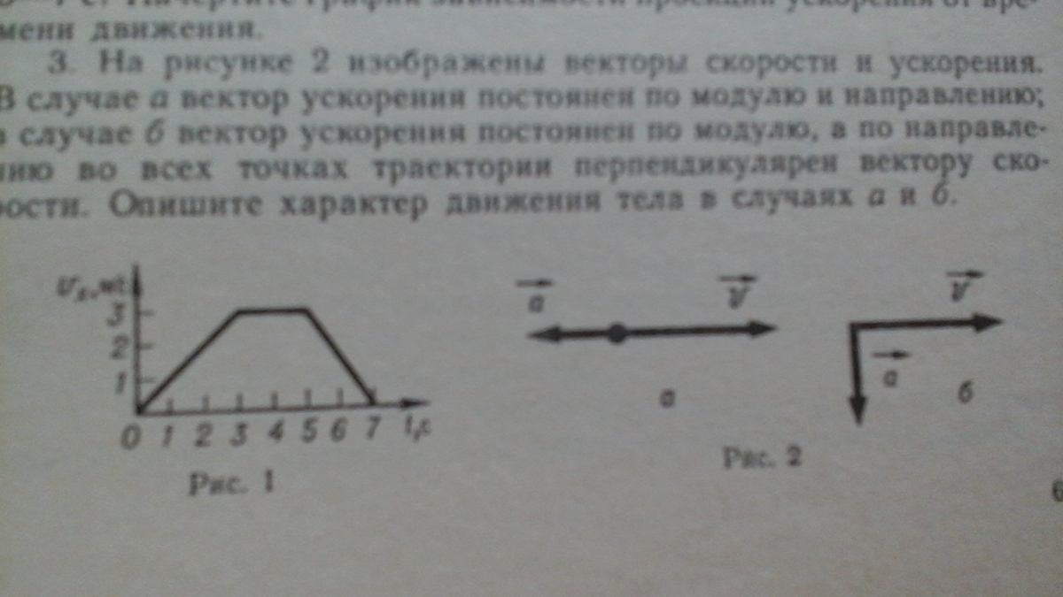 Проекция ускорения на направление движения