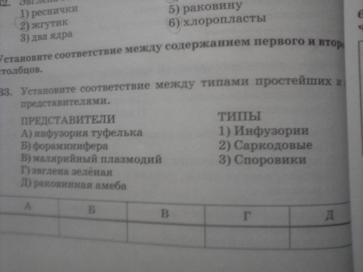 Установите соответствие между типом тканей. Установите соответствие между видами простейших и их представителей. Установите соответствие между характеристиками и типами простейших. Установите соответствие между семействами и их представителями. Установите соответствие между типами личинок и животными.