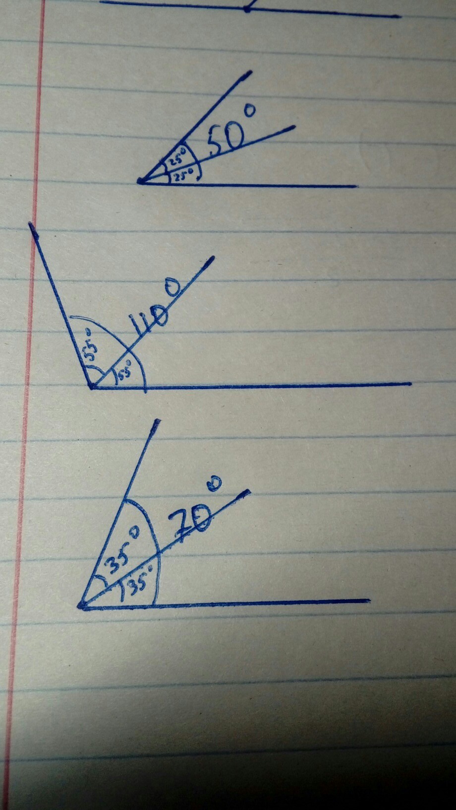 Угол 50 градусов рисунок. Биссектриса угла 70 градусов. Биссектриса угла 50 110 70. Биссектриса угла 110 градусов. Угол 70 градусов.
