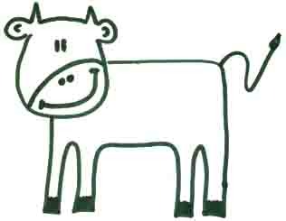 как рисовать корову 4