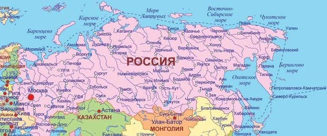 Карта России.