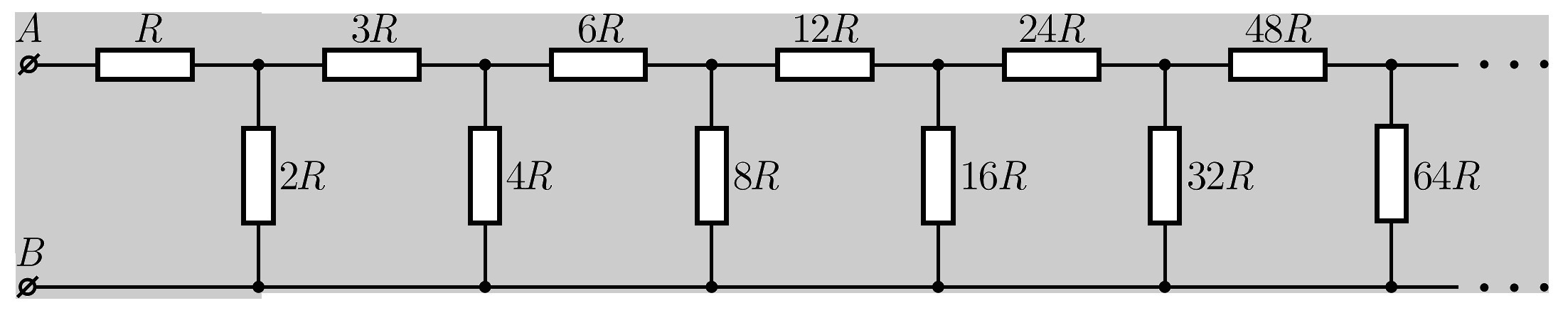 Бесконечные цепи. Сопротивление 60 ом схемы. Схема полубесконечной Цепочки резисторов.. Бесконечная цепочка резисторов. Бесконечная схема резисторов.