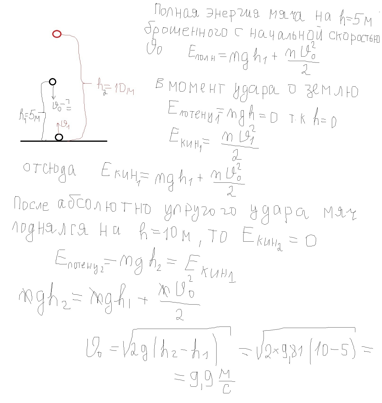 Какую начальную скорость надо. С какой начальной скоростью надо бросить. С какой начальной скоростью надо бросить вниз мяч с высоты. С какой начальной скоростью надо бросить мяч. Мяч бросают вниз с высоты 3 м с начальной скоростью 3м.