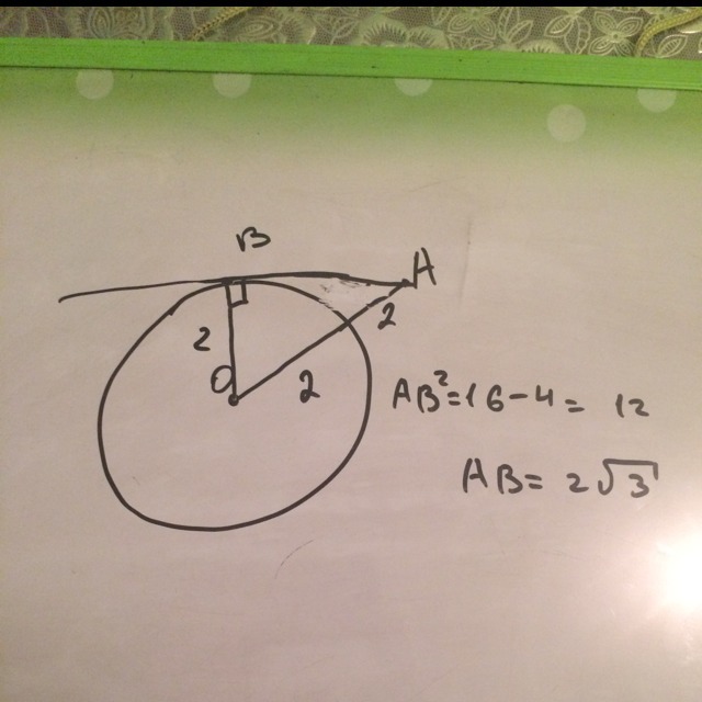 Отрезок касательной найди длину окружности. Отрезок касательной равен 7. Отрезок касательной равен 2. На окружности радиуса корень из 10. Отрезок касательной ЛК 9 корней из 3.