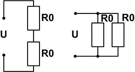 Четыре одинаковых проводника. На рисунке приведена группа из 5 резисторов, Соединенных.