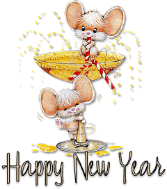 анимированные мыши на картинках и открытках для поздравления на Новый год 2020