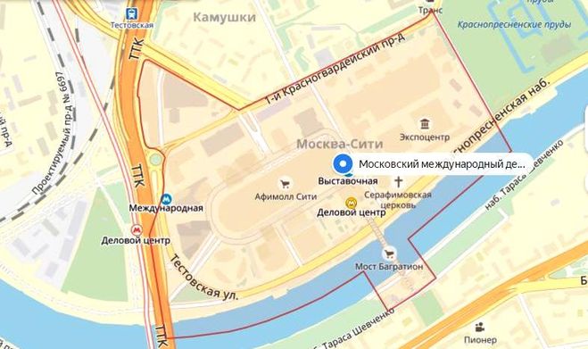 Москва-Сити карта