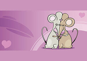 забавные картинки с мышкой или крысой для дня Всех Влюбленных