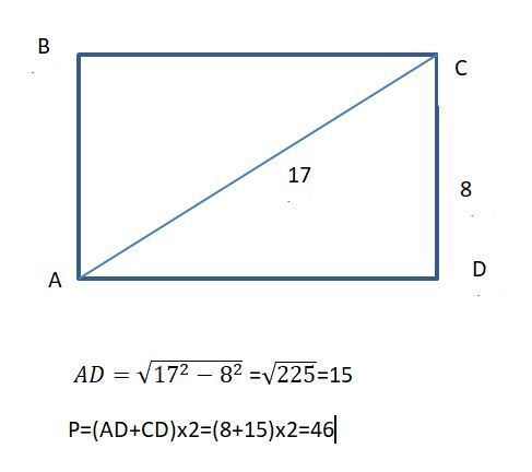 Периметр прямоугольника 17. Площадь прямоугольника через диагональ. Периметр прямоугольника АВСД. Прямоугольник через диагональ. Площадь прямоугольника через его диагонали.