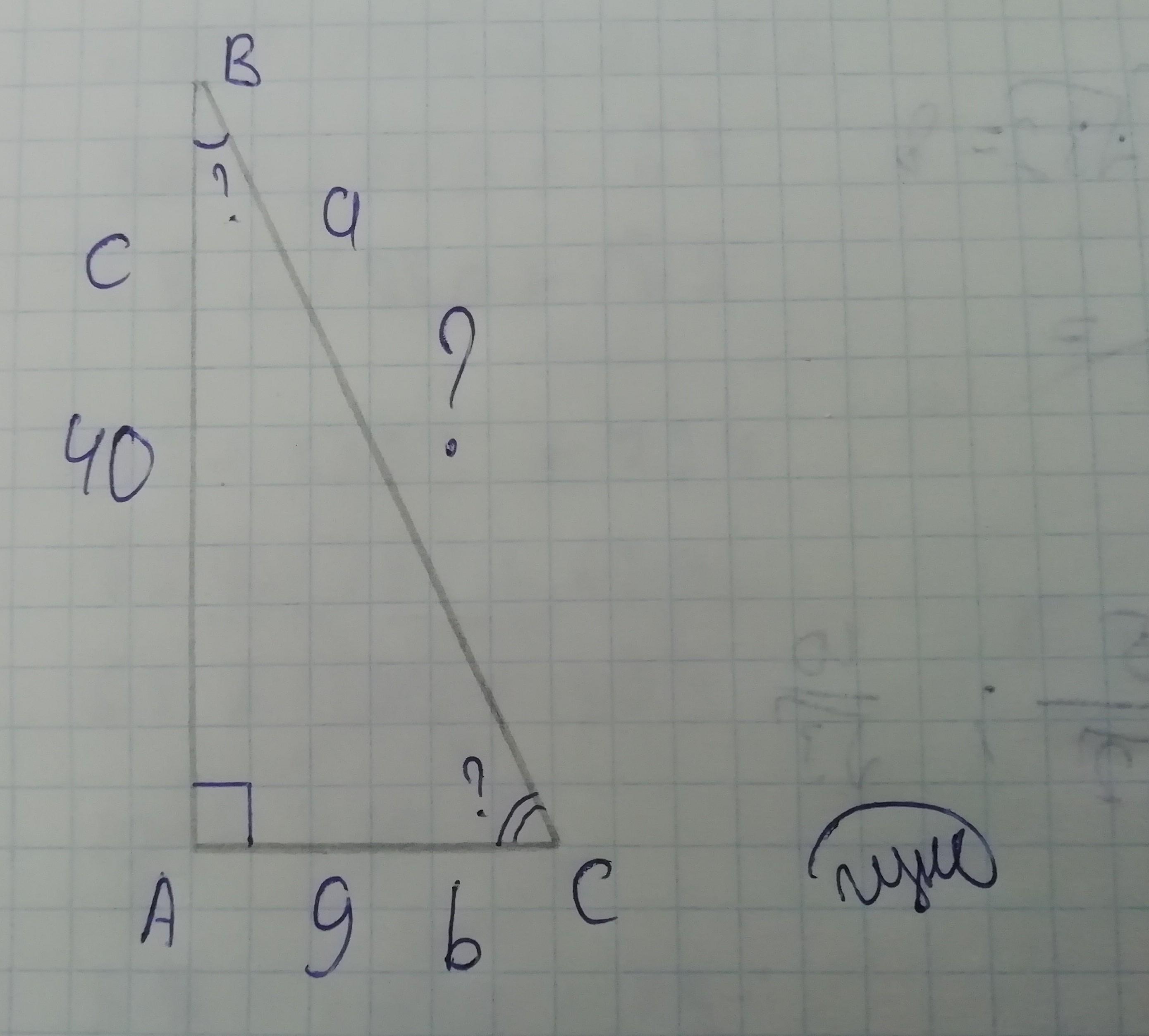 Треугольник 40 см. Катеты прямоугольного треугольника равны 9 и 40. Катет прямоугольного треугольника 9 и 40. Найдите гипотенузу острые углы. Катеты прямоугольного треугольника равны 40 и 9 Найдите гипотенузу.