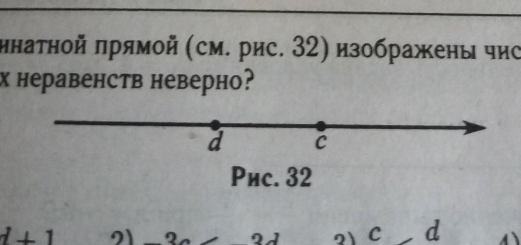 На координатной прямой изображены числа. На координатной прямой см.рис. 32 изображены числа. На рис 1 изображены числа на координатной прямой. На координатной прямой изображены числа а и с 1) а-1>с-1. Какое неравенство неверно -4<a-1<3.