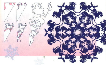 шаблоны снежинок из бумаги, необычные снежинки, снежинка с символом года
