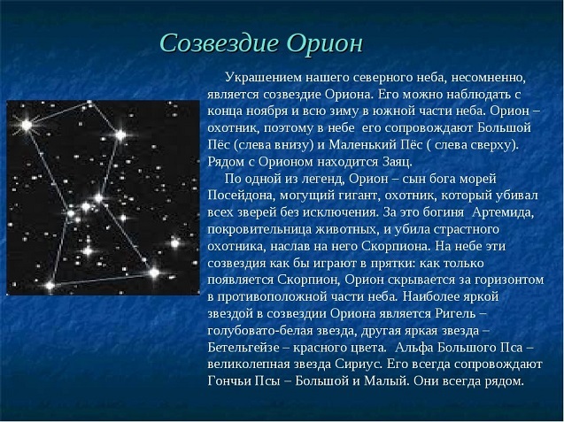 Сообщение о созвездии 4 класс окружающий мир - что писать?