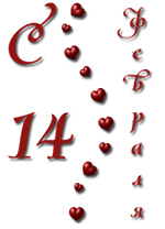 "С 14 февраля" надпись на день Святого Валентина без фона