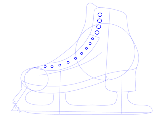 рисунок коньки поэтапно карандашом