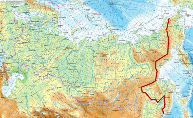 граница Восточной Сибири и Дальнего Востока