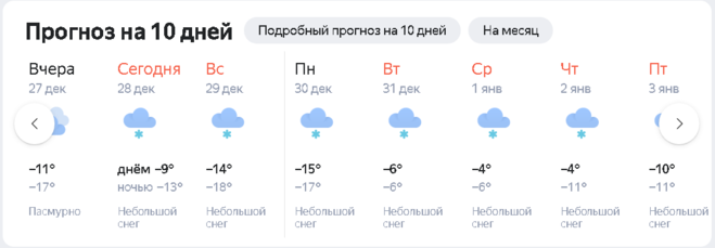 Погода на Новый Год в Челябинске