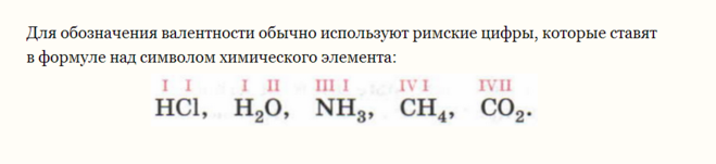 Определить валентность химических элементов sih4