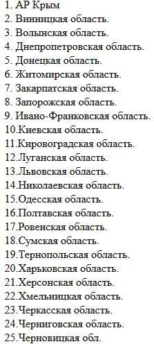 Сколько регионов в Украине?