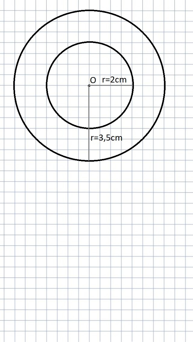 Все четыре круга одного размера диаметр. Начерти две окружности. Начерти круг с центром а. Начерти две окружности с одним центром. Начерти 2 окружности с общим центром.