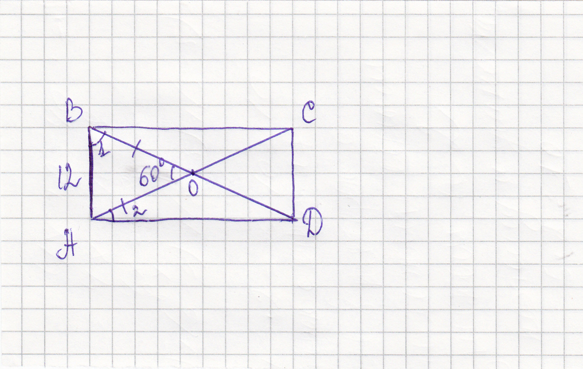 Найдите длину диагонали 2 1. Прямоугольник с углами 90 градусов. Прямоугольник 60 градусов. Прямоугольник с углом 60 градусов. Диагонали под углом 90 градусов.